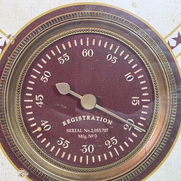 Sterling & Noble Large Wall Clock With Roman Numerals & Thermometer 13" Vintage - Picture 4 of 10